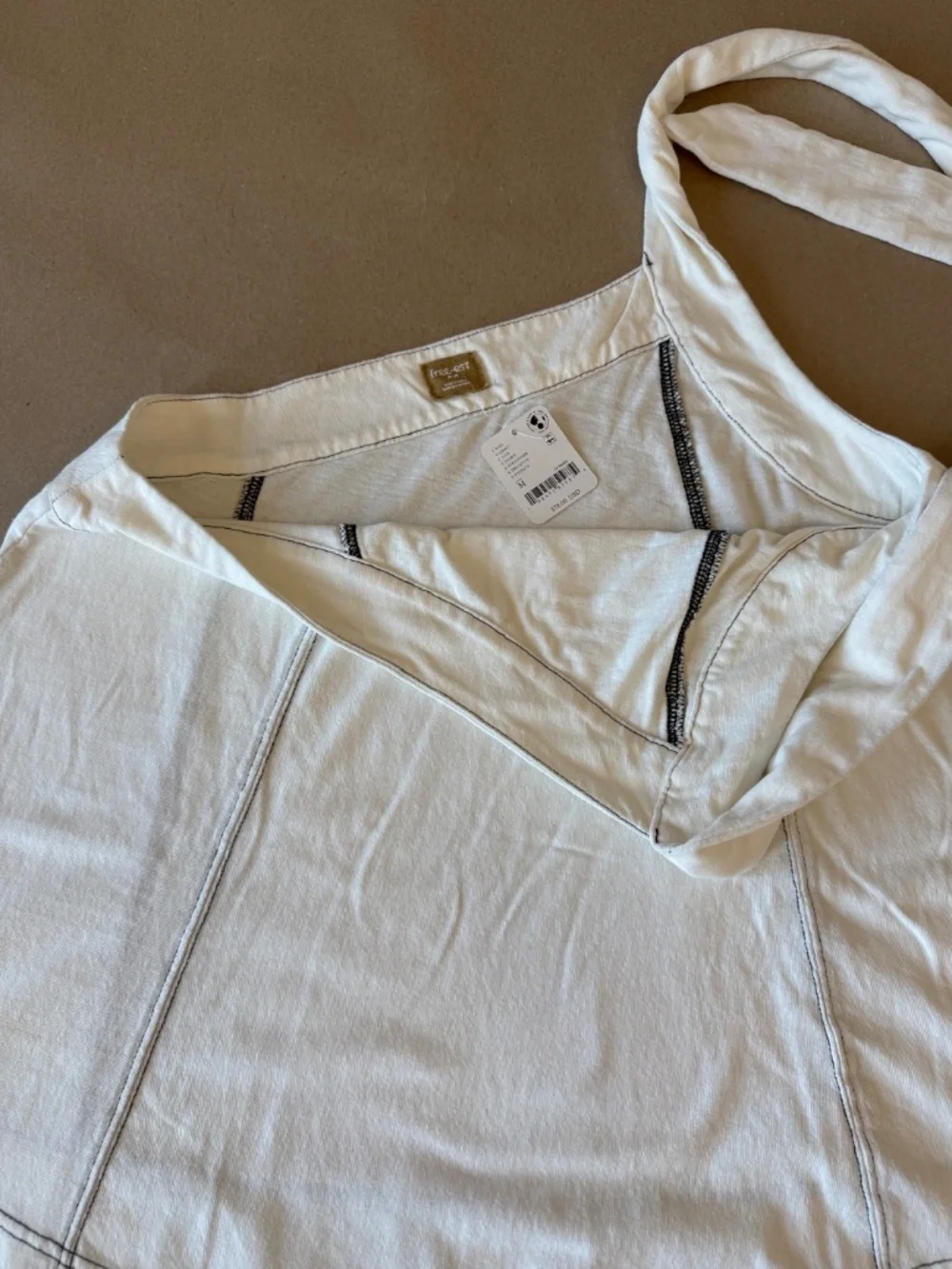 NWT Free-est by Free People Strada One-Shoulder Tie Top (S) & Shorts (M) Set